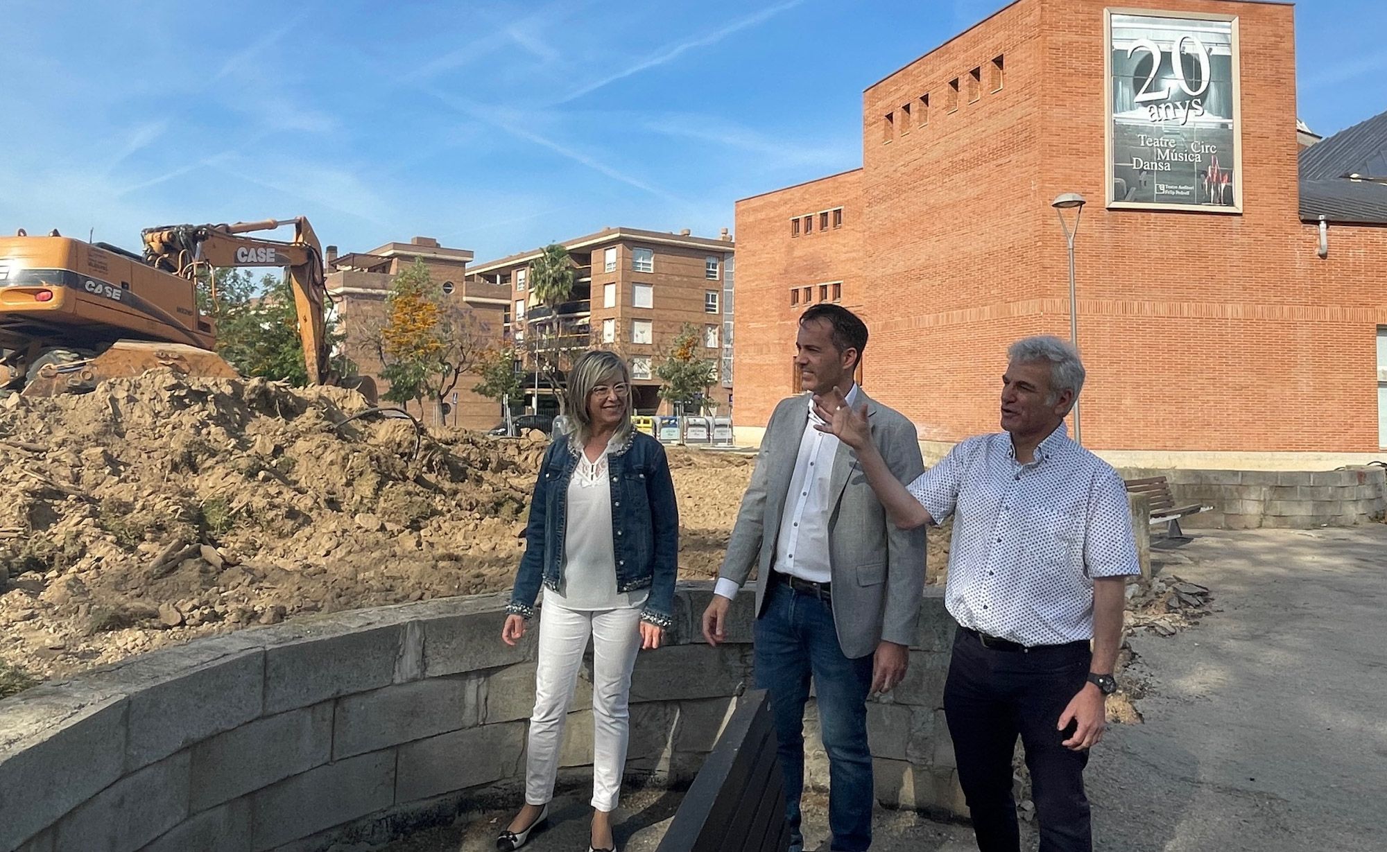 Visita a les obres d'ampliació del Teatre Auditori Felip Pedrell