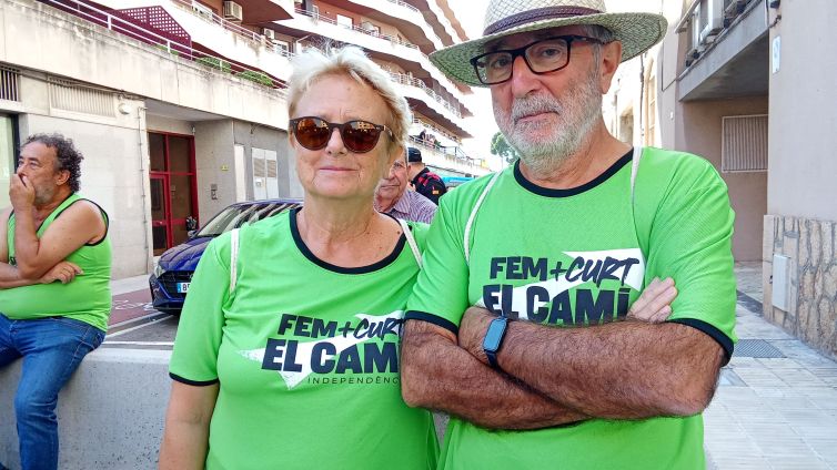 Anna i Cento de Benicàssim (País Valencià) s'han desplaçat a la manifestació de la Diada a Tortosa |Sílvia Altadill 