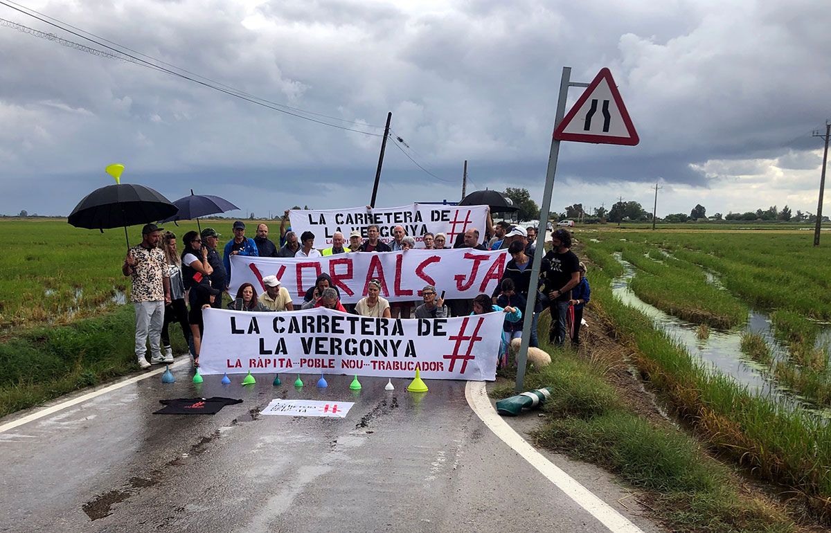 Protesta de la Plataforma de la Carretera de la Vergonya