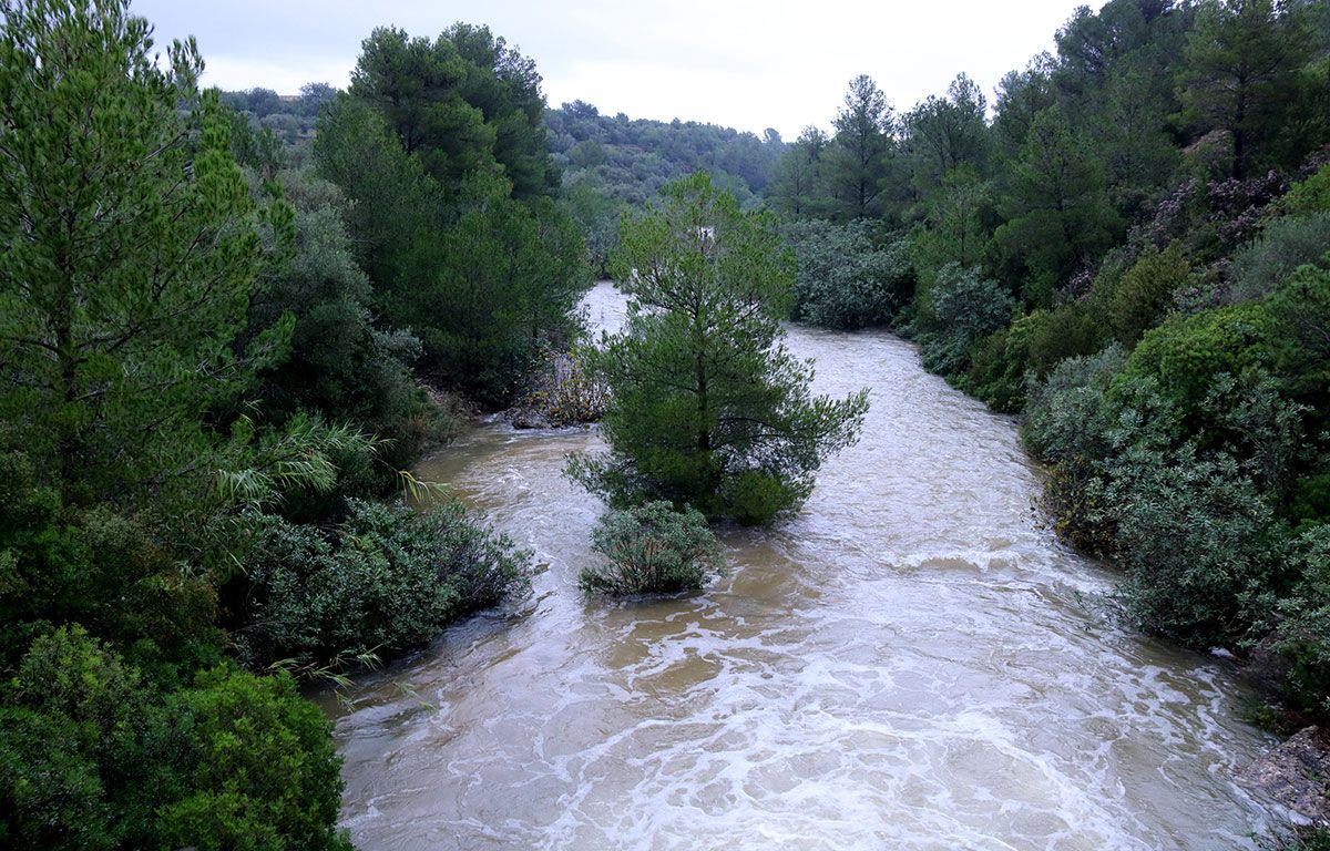 El barranc de Lloret al seu pas per Roquetes.