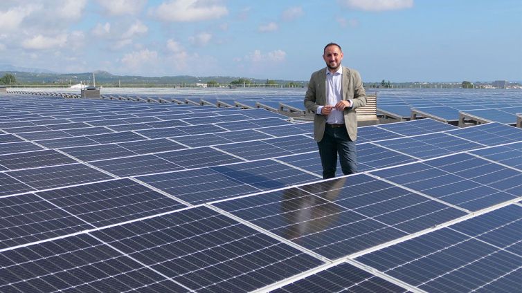 La planta fotovoltaica, recentment inaugurada.