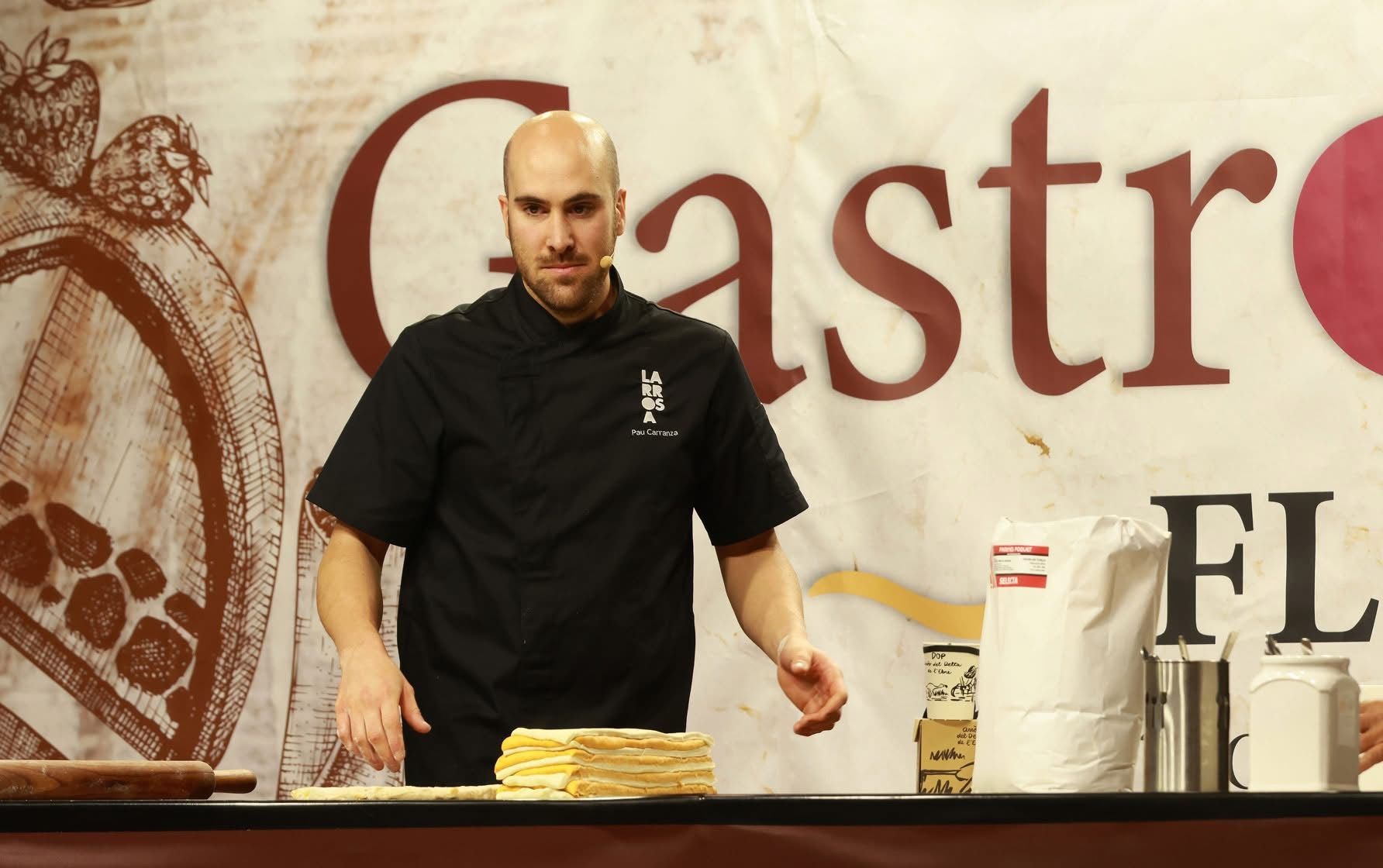 Pau Carranza, durant un showcooking al GastroEbre