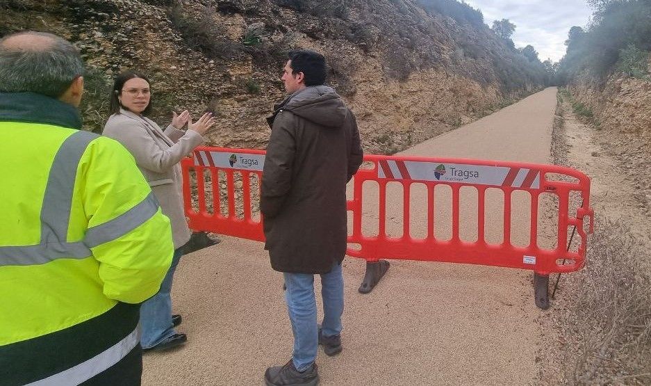 Iris Castell, diputada a les obres de connexió de la Via Verda