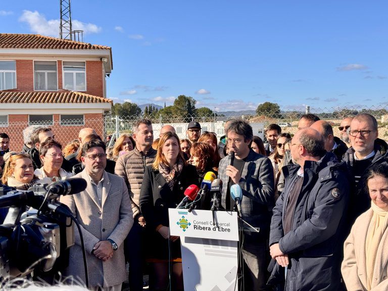 Francesc Barbero, president del Consell Comarcal de la Ribera d’Ebre | Concentració a l’heliport de Móra d’Ebre. 